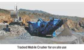 Tracked Mobile Crusher For On Site Use